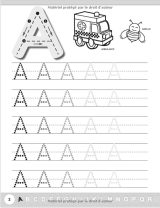 Cahier d'écriture Maternelle ps ms gs  Lettre bâton et script + chiffres avec Coloriages - 125 pages Format a4