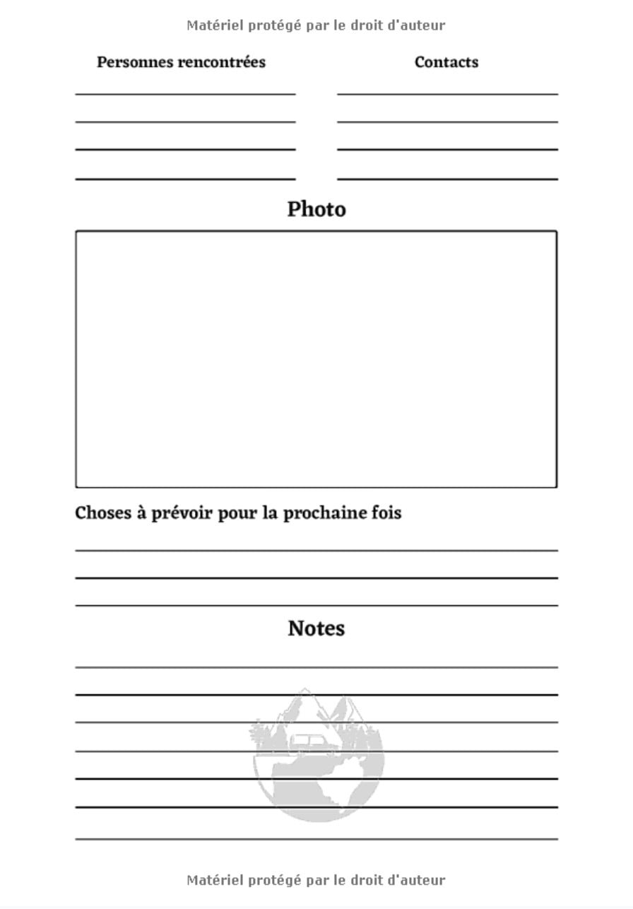 Carnet de voyage en camping-car | Votre journal de bord pour noter vos itinéraires, étapes et toutes les informations - 101 pages format 18 x 25 cm