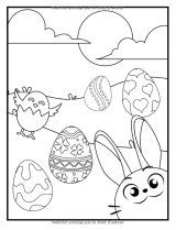 Livre de coloriage de Pâques pour les enfants de 2 à 6 ans - 60 pages Format A4