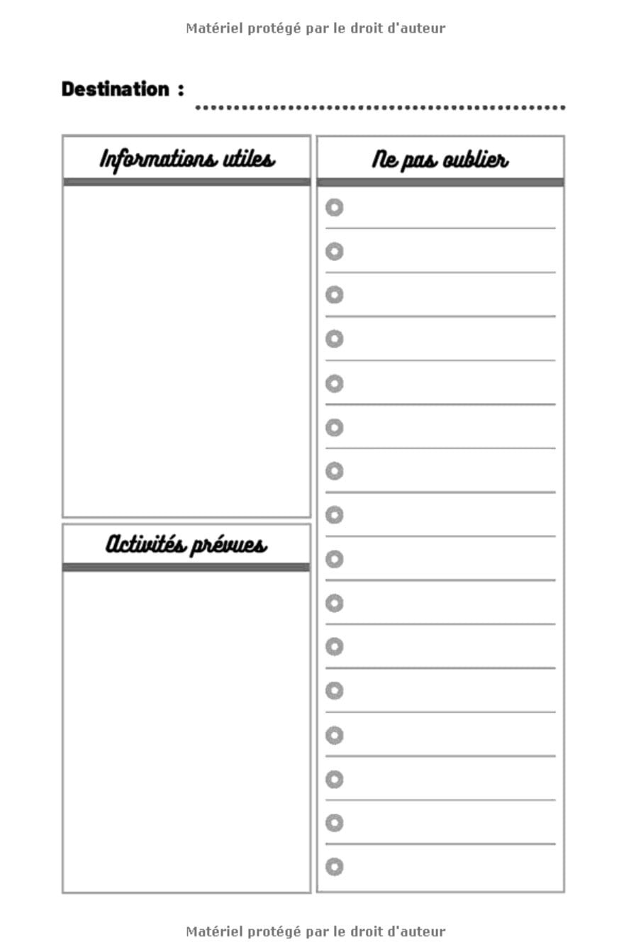 Carnet de voyage à remplir - Journal de bord pour planifier son séjour et immortaliser ses souvenirs de voyages | 106 pages format 15 x 22 cm