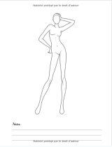Carnet de Styliste silhouettes de mannequins pour dessiner la mode comme un(e) styliste - 102 pages format A4