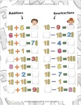 CAHIER DE CALCUL Additions Soustractions GS CP CE1 : 100 pages jeux et exercices dès 5 ans - Format A4