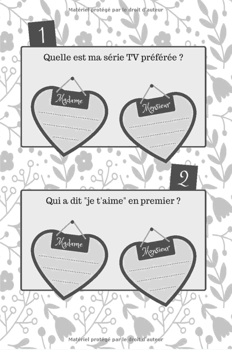 Le Grand Quiz Pour Couples : A Quel Point Connaissez-Vous Vraiment Celui Ou Celle Que Vous Aimez ? 150 Questions - 77 pages Format 15 x 22 cm