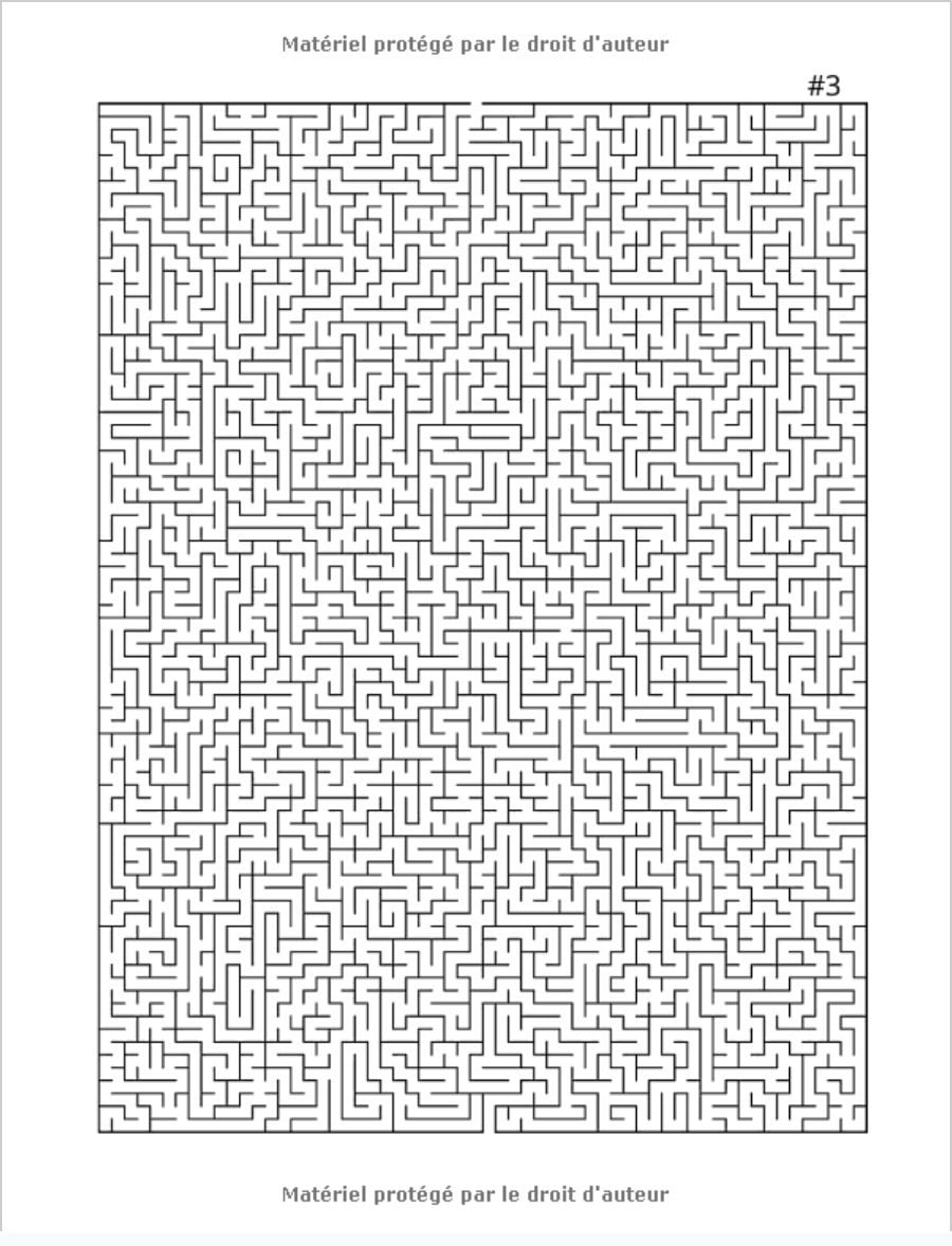Labyrinthes Géants DIFFICILE / 50 GRILLES GEANTES + SOLUTIONS / Livre de jeux pour enfants, adultes et familles / 66 pages Format A4