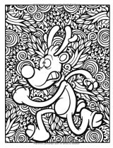 Livre de Coloriage Adulte Mandala Anti stress - Animaux drôles - 110 pages Format A4