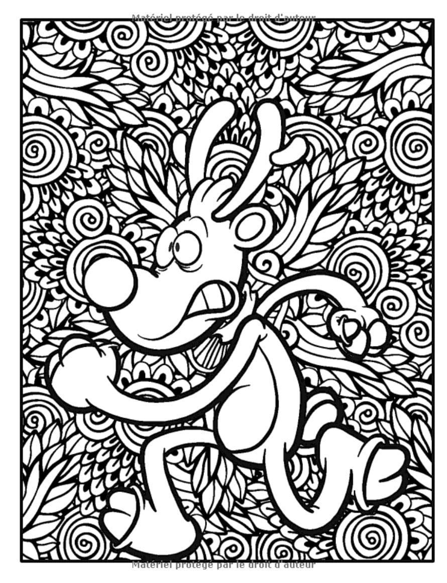 Livre de Coloriage Adulte Mandala Anti stress : Mandala adulte à colorier Avec Animaux drôles - 110 pages Format A4