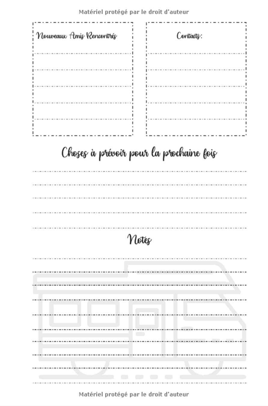 Mon Carnet De Voyage En Camping-Car : Journal de voyage a remplir pour camping-cariste, caravane van et voyage sur la route - 119 pages format 15 x 22 cm