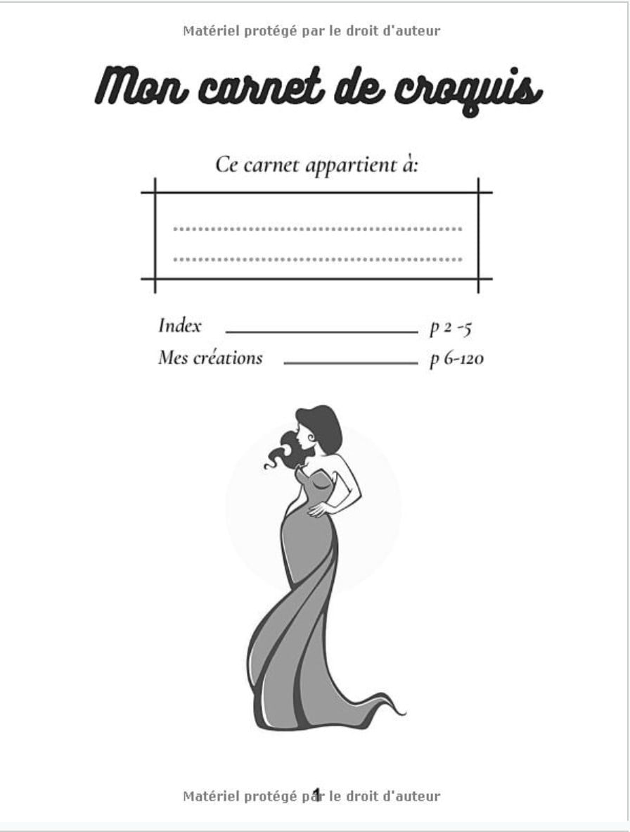 Carnet de croquis pour Styliste : Cahier de dessin pour stylistes et jeunes créateurs de mode - 126 pages Format a4