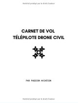 Carnet de vol télépilote de drone - 90 pages à remplir - Grand Format A4