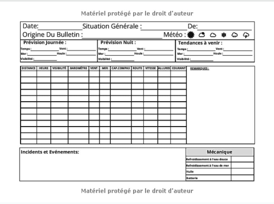 Carnet de bord bateau : préformaté à remplir pour garder un suivi de vos sorties en mer - 103 pages 20 x 15 cm