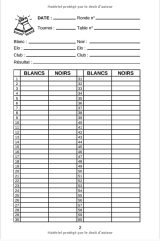 Carnet de score pour parties d'échecs : journal de 101 pages à remplir - Format 15 x 22 cm