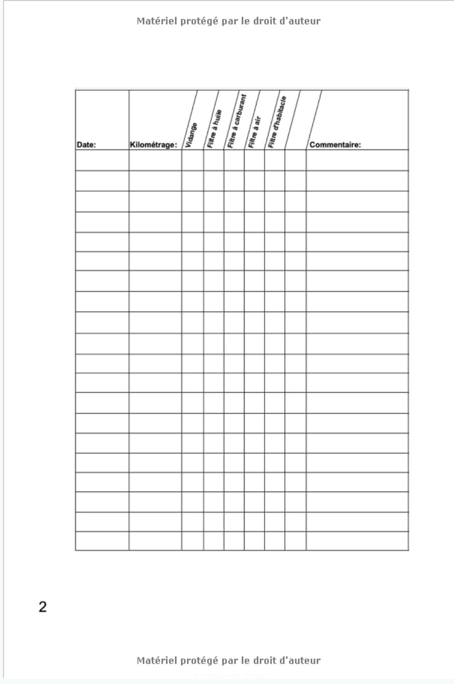 Carnet d'entretien moto avec pages préfabriquées - 100 pages Format 15 x 22 cm