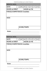 Crossfit Carnet de Bord - suivi d'entrainements Planifiez + de 150 WODs - 97 pages, 15,24 x 22,86 cm