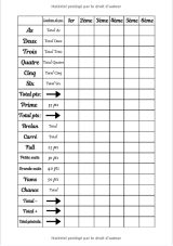 YAM'S Grille de score à compléter - Carnet de score pour jeux familial - 100 pages Format 18 x 25 cm