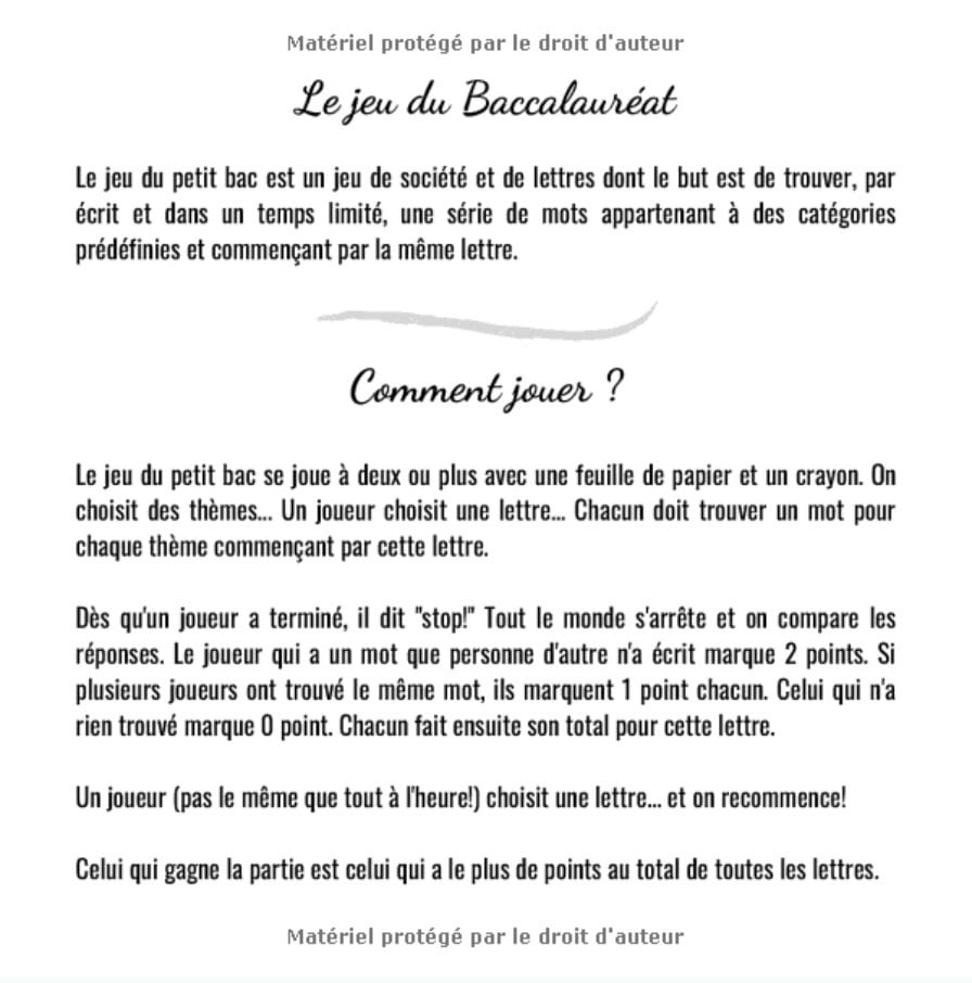 Baccalauréat LE JEU : Carnet de grilles avec Thèmes - 100 feuilles de score à remplir - Format 21,5 x 21,5 cm