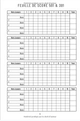 Carnet de score Fléchettes - 3 types de jeu : Cricket 501 301 - 155 pages Format 15 x 22 cm