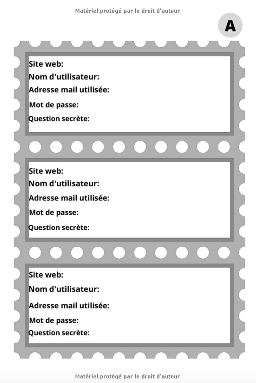 C'est quoi mon mot de passe? Carnet alphabétique mots de passe - 120 pages Format 15 x 22 cm