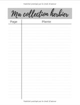 Herbier pour récolter et conserver vos feuilles, plantes et fleurs séchées - 105 pages Format A4