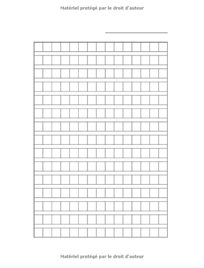 Cahier d'écriture Coréenne (Hangeul) - papier Wongoji (quadrillé) - 100 pages Format A4