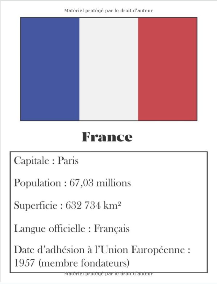 Cahier d'activité pour enfants et adultes Géographie - 40 pages Format A4