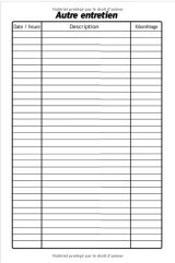 Carnet d'entretien voiture tout constructeur avec pages préfabriquées - 111 pages - Format 15 x 22 cm