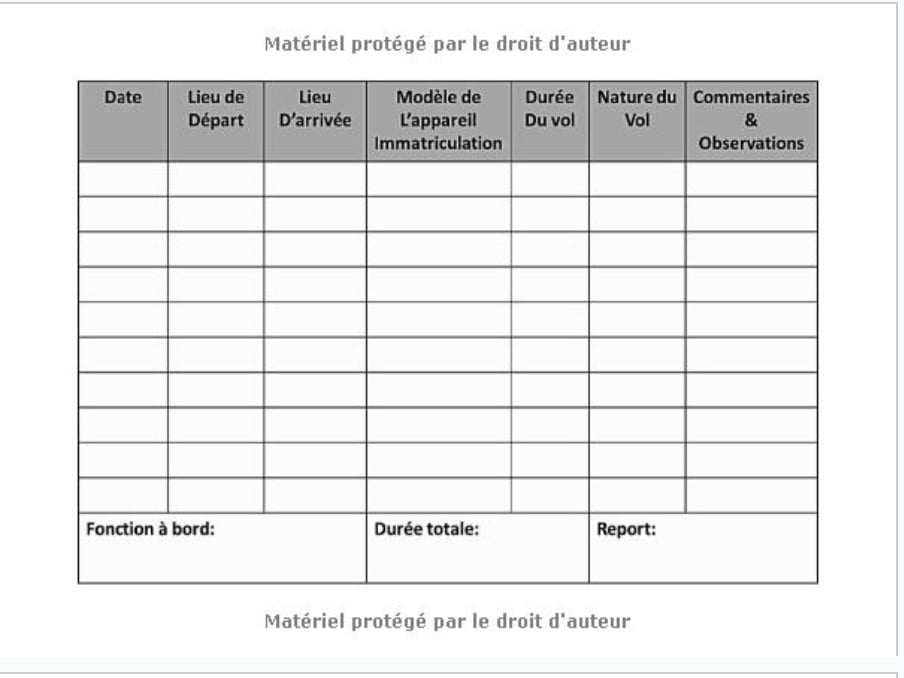 Carnet de vol ULM pour pilotes amateurs et confirmés - ULM, Avion, Planeur, ascension ballon - 102 pages format 20 x 15 cm