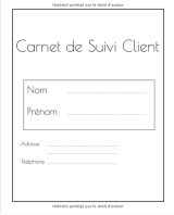 Carnet de suivi Clients : clientèle pour conseillère Beauté - 100 pages 19 x 23 cm