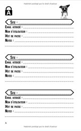 carnet de mots de passe - adresses internet et codes secrets en sécurité - 114 pages Format 13 x 20 cm