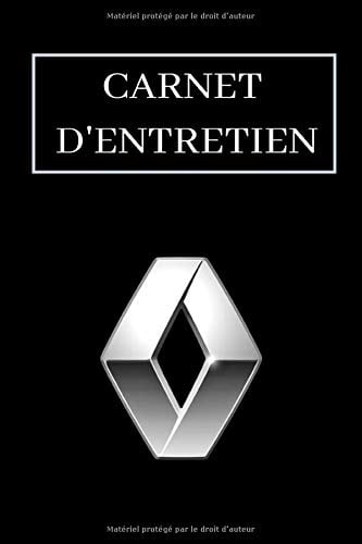 Carnet entretien Renault voiture avec pages préfabriquées | Convient à tous les véhicules - 100 pages Format 15 x 22 cm