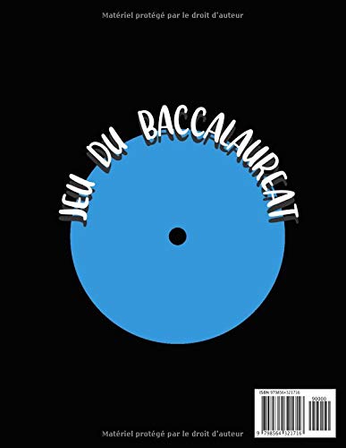 JEU DU BACCALAUREAT - Jeu de famille pour adultes et enfants - grilles avec thèmes détachable - 129 pages Format A4