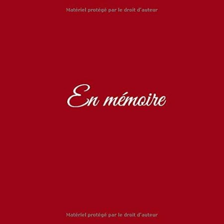 Livre de condoléances mémoire de la vie funeraire - 100 pages Format 21 x 21 cm