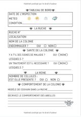 Journal d'Apiculture pour Garder une trace et Noter Les Inspections de vos Ruches et Colonies - 104 pages - 18 x 25 cm
