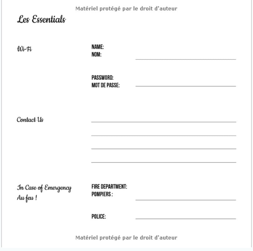 Livre d'or Airbnb / Chalet / Maison de vacances - anglais et français - 120 pages - 21 x 21 cm