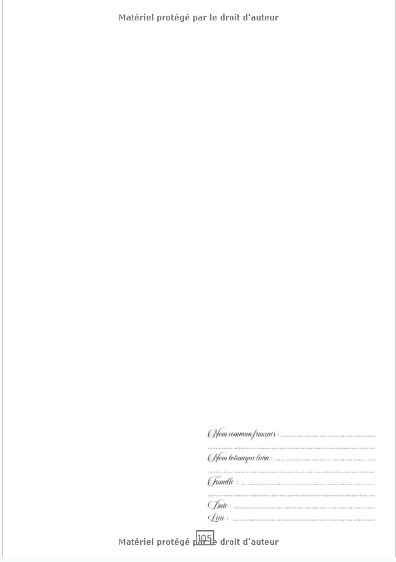 Mon Herbier Vierge à Remplir Adultes Enfants - Conserver Feuilles, Fleurs et Plantes Séchées - 107 pages Format A4