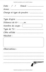 Carnet de tir poudre noire : 102 pages Format 14 x 21 cm - Fabriqué en France