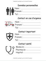 Carnet de suivi de douleurs - evaluation de la douleur - 153 pages Format A4 - Made in France