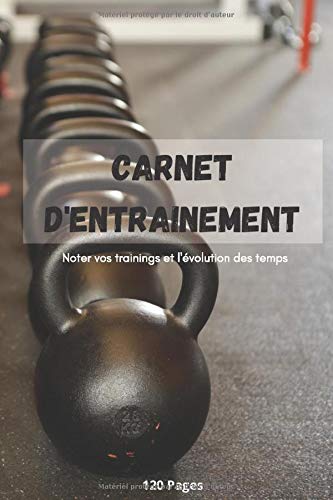 Carnet D'Entrainement Workout Musculation Crossfit - 120 pages Format 15 x 22 cm