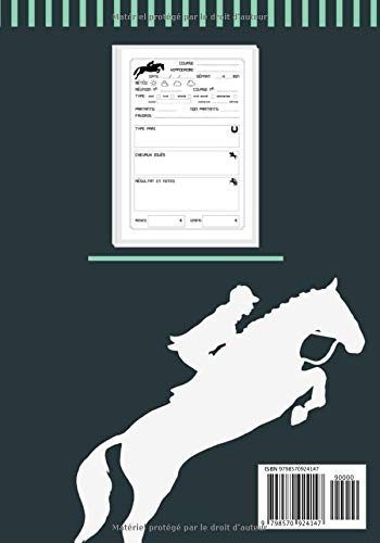 Carnet turfiste : 200 pages à compléter pour parieur courses hippiques - Format 18 x 25 cm