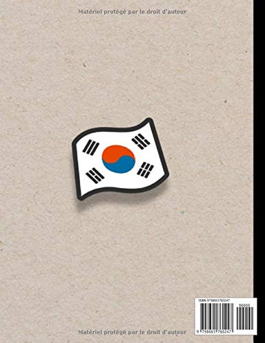 Cahier d'Écriture Coréen, Hangul, Wongoji - 100 pages Format A4 - Fabriqué en France