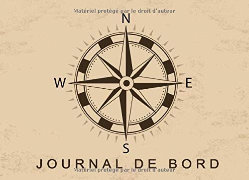 Livre de bord bateau - Carnet de navigation suivi navigation et sécurité - 20,96 x 15,24 cm 150 pages
