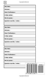 Carnet de Mots de Passe - 98 Pages - Format A5 - Plumes