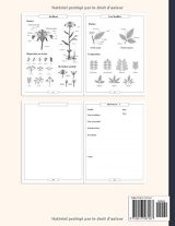 Herbier du botaniste à remplir pour récolter jusqu'à 55 spécimens - 122 pages Format A4
