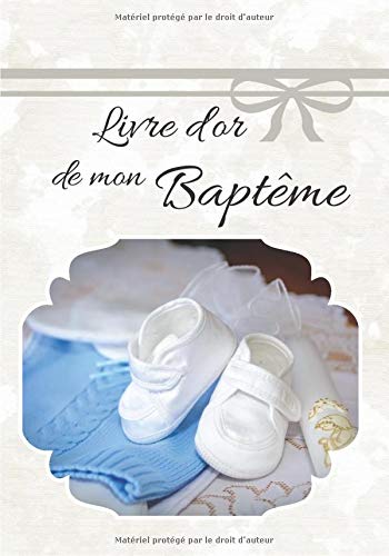 Livre d’or baptême - 80 pages Format 18 x 25 cm - Fabriqué en France