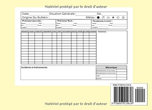 Carnet de bord bateau : préformaté à remplir pour garder un suivi de vos sorties en mer - 103 pages 20 x 15 cm