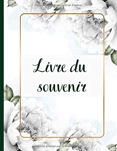 LIVRE DU SOUVENIR - CONDOLÉANCES : Livre d'or pour funérailles - 100 pages format A4