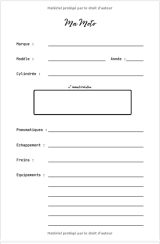 Carnet d'entretien moto : pour rouler en toute sécurité - 100 pages Format 15 x 22 cm