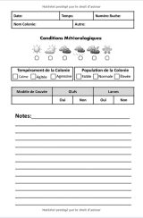 Carnet d'apiculture Inspection de Ruches - suivi complet de vos Abeilles - 120 pages format 15 x 22 cm
