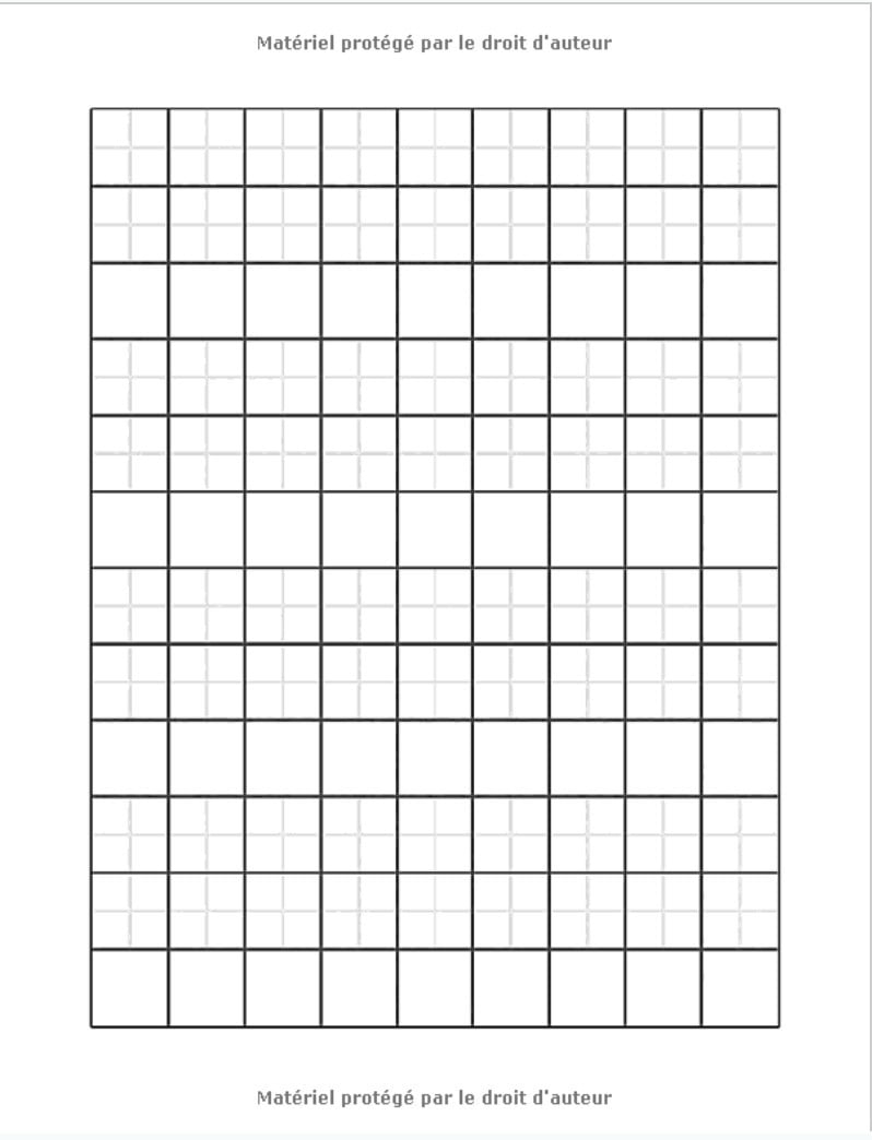 Cahier d'écriture Japonais - 120 pages Vierges Quadrillées - Format A4 - Made in France