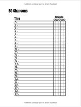 Cahier de musique UKULELE Grilles d'accords - Tablatures - Notes - Paroles (106 pages Format A4)
