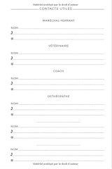 Journal de Bord Cavalier Propriétaire : Carnet d'équitation à remplir - 120 pages - 15 x 22 cm